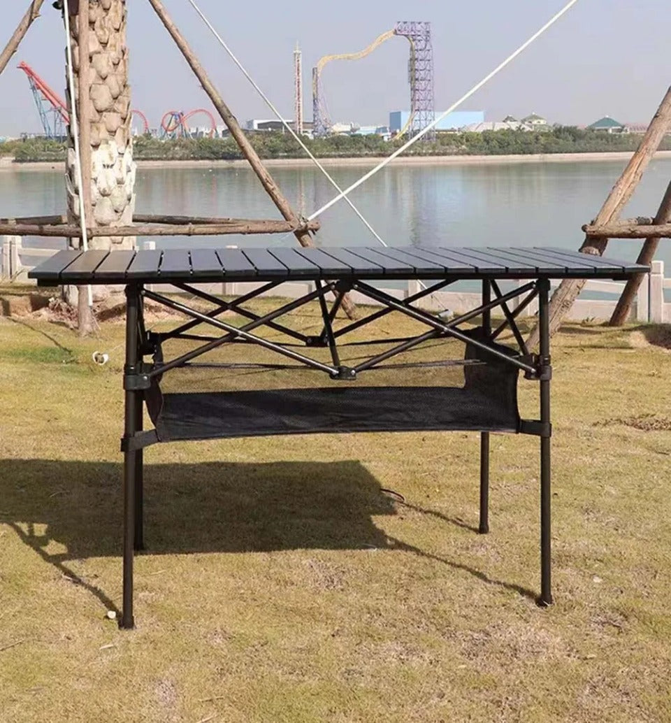 Outdoor Folding Long Table Tourist Portable Storage Egg Roll Table Camping Desk Barbecue Easy To Install Picnic Outdoor Tables