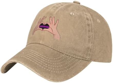 Holding A Heart Thin Purple Line Flag Baseball Cap