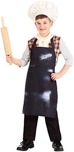 Fairytale Baker Boys Costume - Set Includes Shirt Vest Apron Hat and Scarf