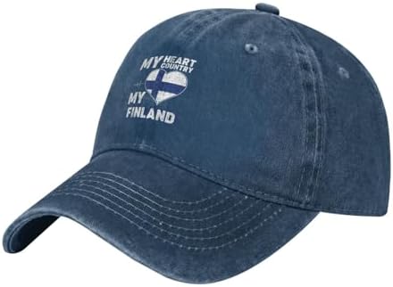 My Heart My Country My Finland Baseball Cap Durable Dad Hat
