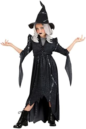 Fun Girls Gothic Stitch Witch Costume Girls Enchantress Halloween Outfit