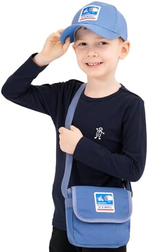 Mailman Costume Bucket HatPostman Bag 2 in 1 for Kids