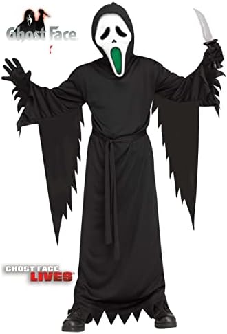 Kids Light-Up Fading Mouth Ghost Face Costume Small
