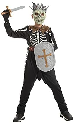 Skeleton Knight Costume for Spooktacular Halloween Kids - Dark Themed Party Costume