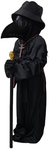 SENLI Plague Doctor Costume for Kids 9 in 1 Halloween Set