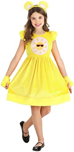 Care Bears Funshine Bear Party Dress Halloween Birthday Party costumes for Girls