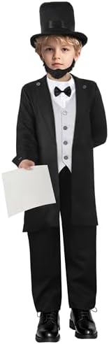 Abraham Lincoln Costume Boys Halloween Presidents Day Dress Up