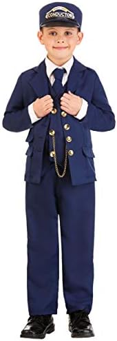 Boys North Pole Train Conductor Costume Kids Railroad Enthusiast