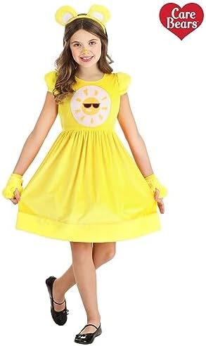 Care Bears Funshine Bear Party Dress Halloween Birthday Party costumes for Girls