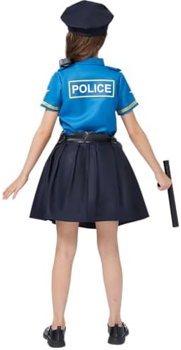 Spooktacular Halloween Police Officer Costume for Girls