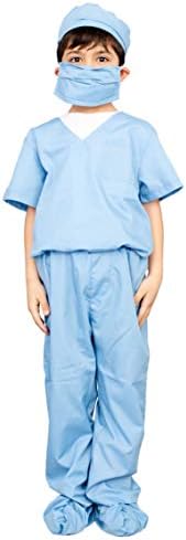 Costume Agent Doctor Scrubs Kids Blue Halloween Costume Set
