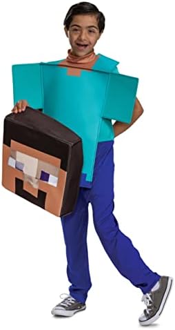 Adapted Minecraft Steve Costume for Kids