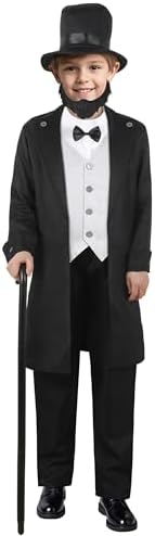 Abraham Lincoln Costume Boys Halloween Presidents Day Dress Up
