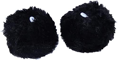 MDXONE 2 Small Soft Pompoms with Elastics for Girls --Pair