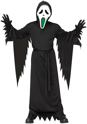 Kids Light-Up Fading Mouth Ghost Face Costume Small