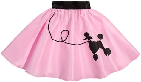 1950s Costume 50s Pink Poodle Skirt Set for Girls