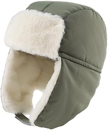JANGANNSA Waterproof Windproof Winter Baby Beanie Fleece Lined Trapper Hat for Kids