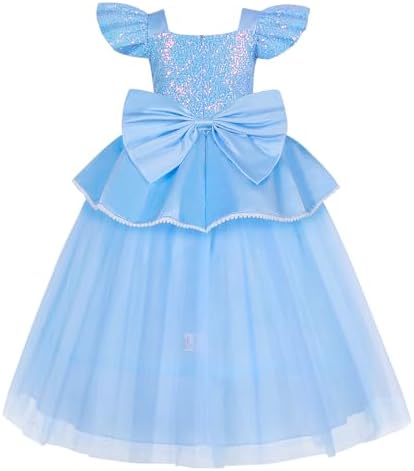 WYB Princess Halloween Costume Dress with Accessories for Girls 4-12