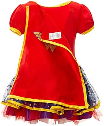 Warner Bros Justice League Wonder Woman Girls Cosplay Costume Dress Cape Headband