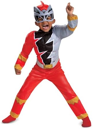 Red Ranger Muscle Muscle Outfit Toddler Official Power Rangers Dino Fury Fun