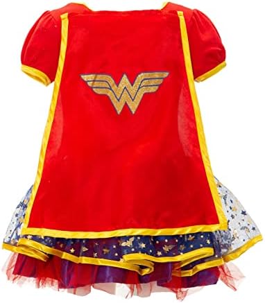 Warner Bros Justice League Wonder Woman Girls Cosplay Costume Dress Cape Headband
