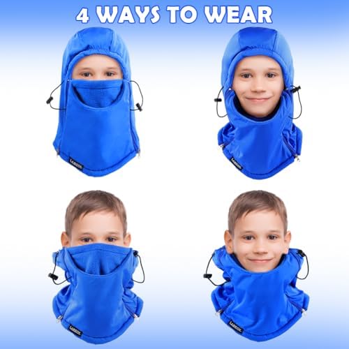 Adjustable skiing face mask for kids