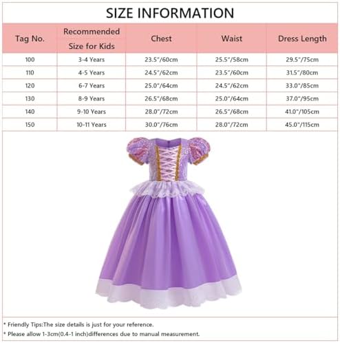 REXREII Sofia Princess Costume for Girls 10-11T