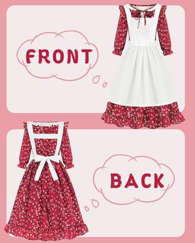 Aoiviss Pioneer Girls Colonial Prairie Dress