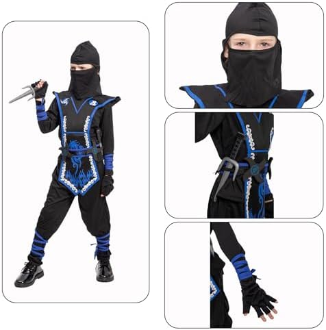 Jazgrom Kids Ninja Costume for Boys Halloween