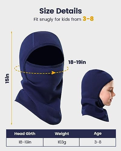 Aegend Balaclava Face Mask for Kids WindproofCold-weather Protection