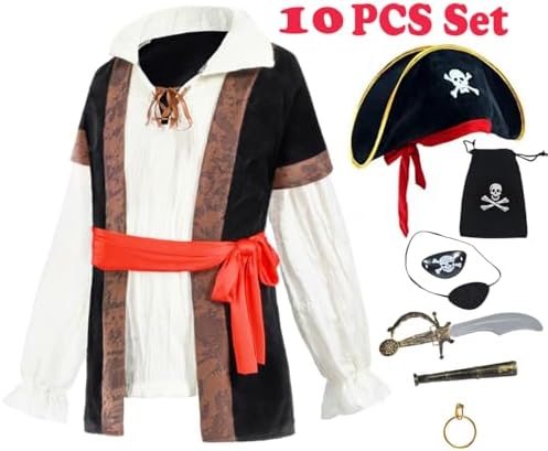 10-Piece Pirate Kids Costume Set