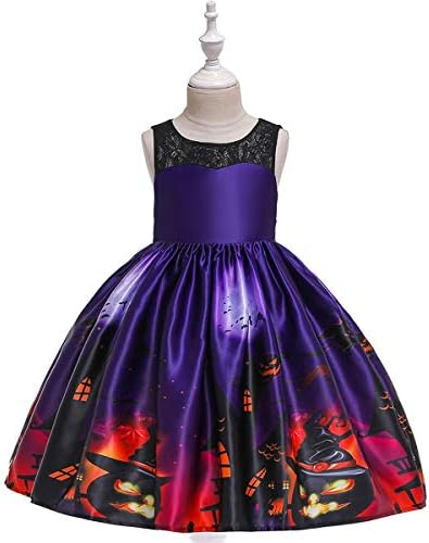 MYRISAM Kids Halloween Costume Dress with Witch Hat
