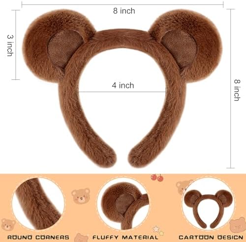 4 Pcs Harrycle Bear Cosplay Set Cute Bear Headband Accessories