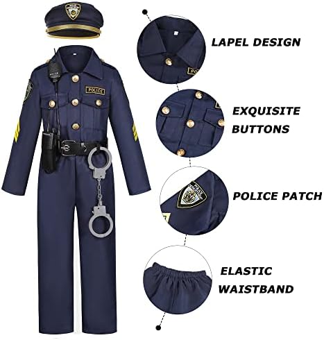 Kids Police Officer Costume Set for Halloween