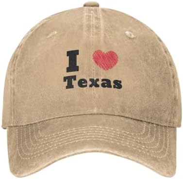 I Love Texas Baseball Cap Women Men