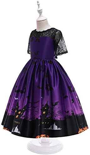GIRLS Halloween Witch Costume Fancy Dress Up with Witch Hat