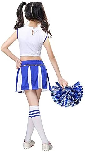 Lolanta Girls Cheerleader Costume Pleated Skirt Set w Pom Poms