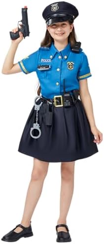 Spooktacular Halloween Police Officer Costume for Girls
