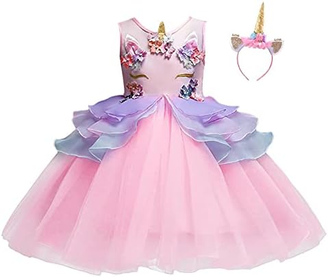 MYRISAM Princess Unicorn Tulle Dress for Girls