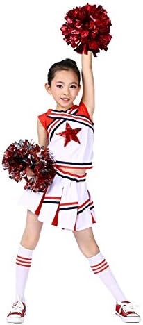LOLANTAVIP Bright Red Cheerleader Uniform