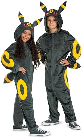 Disguise Boys Deluxe Kids Pokemon Umbreon Hooded Costume Boys Girls