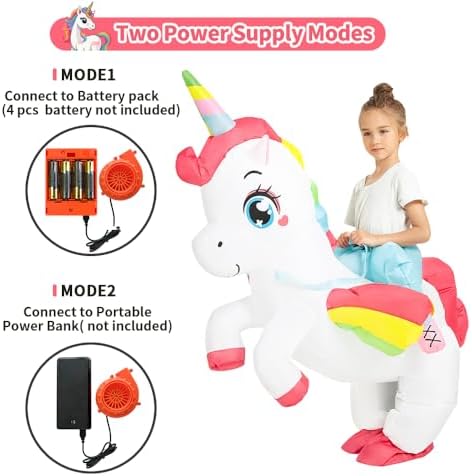 JUROSAICA Blowing Up Unicorn Girls Kids Halloween Costume