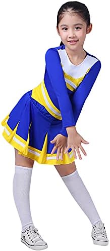 Achiyi Little Girls 2-Piece High School Cheerleading Uniform Costume