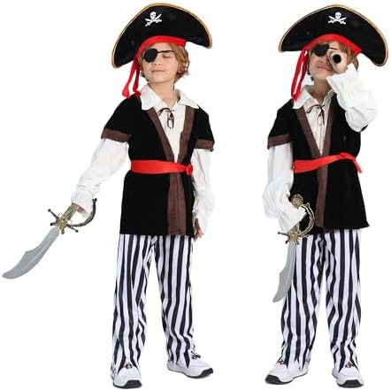 10-Piece Pirate Kids Costume Set