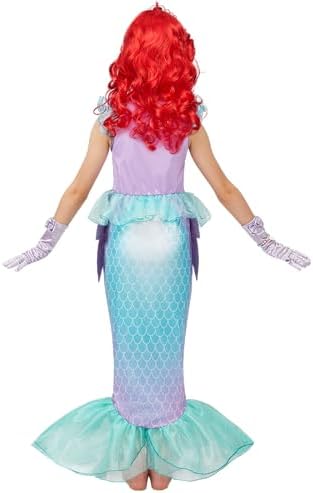 Spooktacular Mermaid Princess Costume Dress Up Set for Girls
