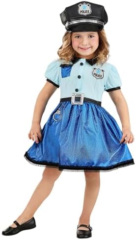 Girls Cutie Cop Costume with Badge Accessories
