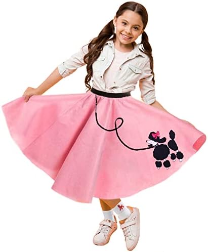 FAYBOX 1950s Poodle Skirt Costume Set for Girls 1