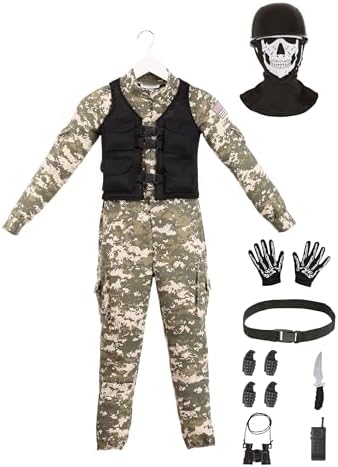 Fight Protect Succeed Battle Soldier Costume Boys Halloween Outfit