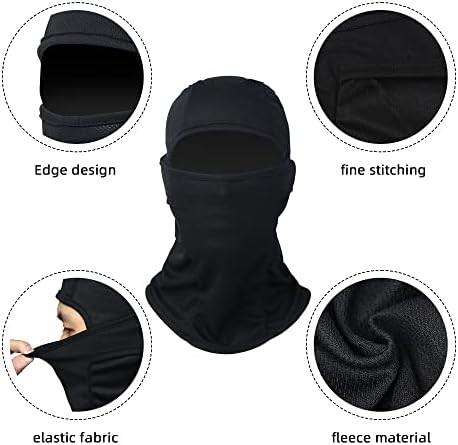 Black Youth Ski Mask Kids Warmers for Football and Hunting