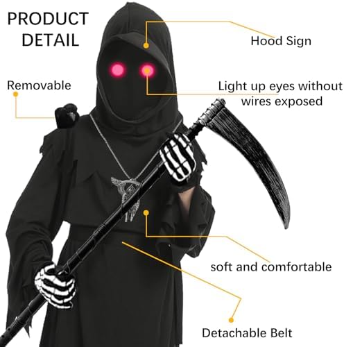 Halloween Grim Reaper Costume Scary Fun for Kids and Adults